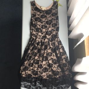 Black Lace flowered dress